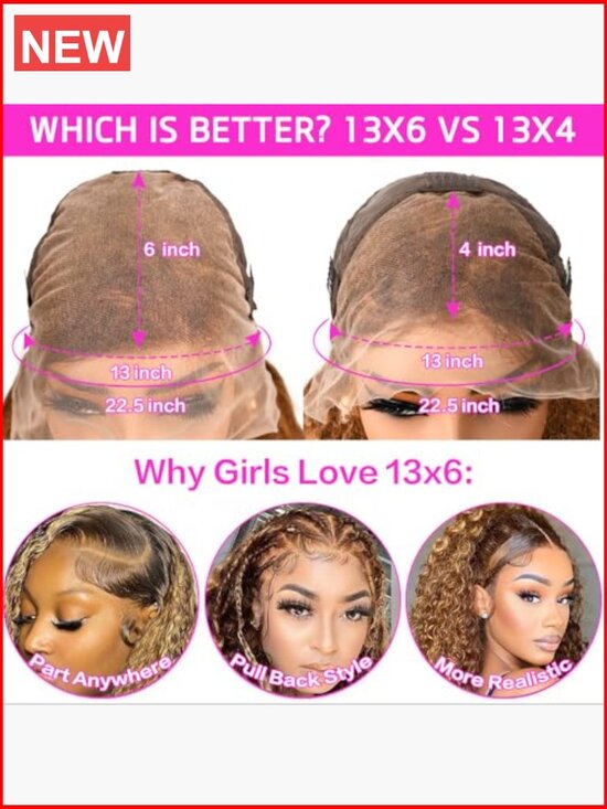 13x6 Deep Wave Lace Front Wig Human Hair 200 Density Glueless Full Head